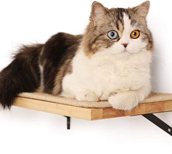 FUKUMARU Floating Wall Shelf with Cat Scratching